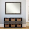 45" x 35" Bark Rustic Char Framed Wall Mirror Brown - Amanti Art: Modern Beveled Glass, Polystyrene Frame - 4 of 4