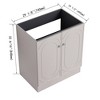 SEVOBAL Bathroom Vanities Freestanding 30 Inch Vanity with Soft Close Cabinet Doors for Bathroom, Gray, 29.13"*19.5"*33.37" - 3 of 4