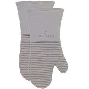 All-Clad Premium Silicone Oven Mitts, 2-Pack, Titanium - 1 of 4