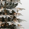 Puleo 6.5ft Pre-Lit Flocked Alaskan Fir Artificial Christmas Tree: Hinged Branches, 350 Clear Lights, Metal Base - 3 of 3