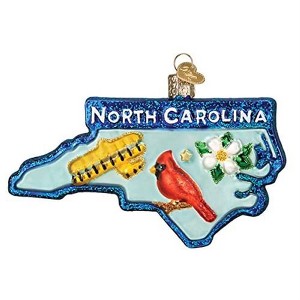 Old World Christmas Blown Glass Ornament for Christmas Tree, State of North Carolina - 1 of 4