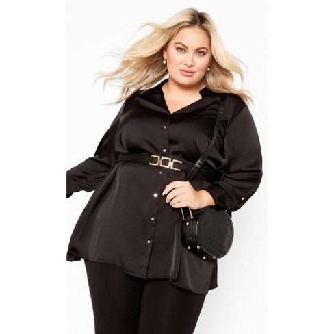 Women's Plus Size Shirt Eva Ll - Black