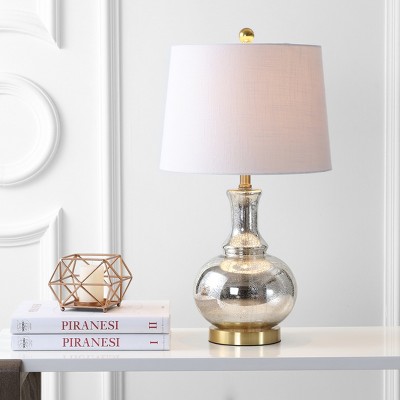 Contemporary White Linen Shade Clip-On Desk Lamp Set