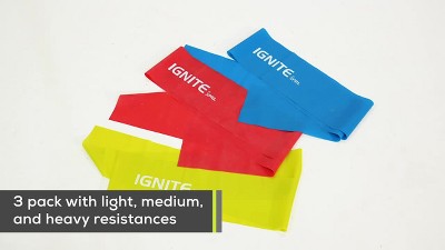 SPRI Flat Bands, Resistance Stretch Band Kit, 3 Pack (Light