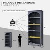 Arched Bookcase with 2 Adjustable Shelves, 76" Tall Bookshelves with Open Display Shelves for Living Room, Book Shelf, Dark Gray - 3 of 4