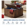 Farmhouse Square Lift-Top Coffee Table With Flip Top Storage For Living Room Wood Center Table with Large Hidden Storage Brown - 3 of 4