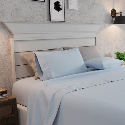 Blue Queen Cotton Flannel Percale Sheet Set