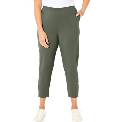 Catherines Women's Plus Size Suprema Studio Slim Leg Zip Pant