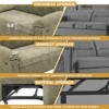 Vipbear Pull Out Sleeper Sofa & Adjustable Backrest 3-in-1 Convertible Sofa Bed,Chenile Loveseat with Side Pocket for Living Room Tool-Free Assembly - 4 of 4