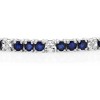 Sterling Silver Blue Sapphire & White Diamond Tennis Bracelet, 2.05 Ct Adjustable up to 9 Inch, Fine Jewelry for Women - 4 of 4