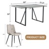 Nicbex Dining Table Set for 6 Kitchen Table Minimalist Retro Rectangular Dining Table with Textured Top with 6 Chairs - 3 of 4