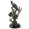 SPI Home Metal Single Sea Turtle with Fish Figurine – 9" Coastal Marine Life Sculpture for Ocean-Themed Decor - 2 of 4
