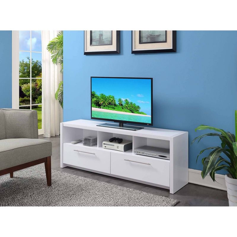 Newport Marbella TV Stand for TVs up to 60" with Cabinets and Shelves - Breighton Home, 3 of 8