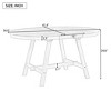 LOVMOR Retro Extendable Dining Table, Round Kitchen Tables, Adjustable length 41" to 56 Desktop, for Small Space, Restaurant, Gray - 3 of 4