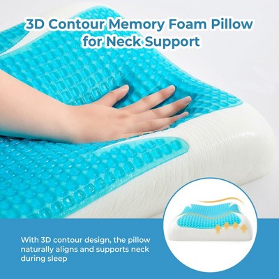 Cooling Gel-Infused Memory Foam Contour Pillow