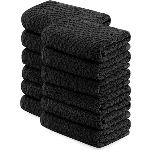 Hastings Home Kitchen Dish Cloth- Set of 16- 12.5x12.5- Absorbent 100  Percent Cotton Wash Cloths-Modern Circle Pattern Weave in 4 Solid Colors-  by Hastings Home in the Kitchen Towels department at
