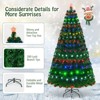 Tangkula 7ft Pre-Lit Optical Fiber Artificial Christmas Tree w/ Lights Multicolor - 3 of 4
