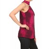 Women's High Neck Tie-dye Keyhole Top - ariella - 2 of 3