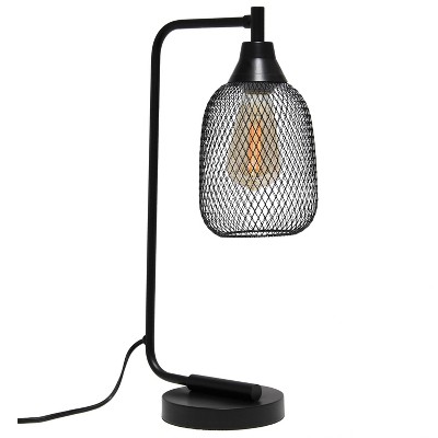 Industrial Mesh Desk Lamp Matte Black - Lalia Home