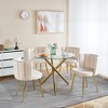 Vynxaria Modern WHITE dining chair(set of 2 ) with iron tube golden color legs, velvet and comfortable backrest, suitable for dining room - 2 of 4
