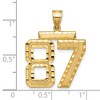 Black Bow Jewelry 14k Yellow Gold, Varsity Collection, Large D/C Pendant Number 87 - 2 of 3