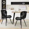 CLIHOME Set of 2 Modern Upholstered Leather Dining Chairs, Comfortable Dining Chairs with Thick Cushions & Metal Legs - 2 of 4
