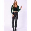 INSPIRE CHIC Women's Sequin Long Sleeve Open Front Party Cropped Jacket - 3 of 4