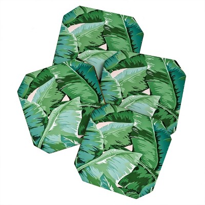 Gale Switzer Banana Leaf Grandeur II Set of 4 Coasters - Deny Designs