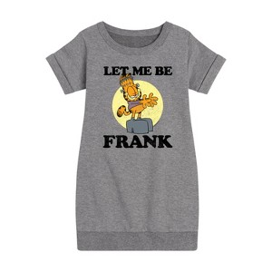 - Garfield - Let Me Be Frank Graphic Short Sleeve Fleece Dress - 1 of 4