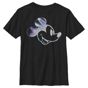 Boy's Disney Mickey Mouse Holographic Tie Dye T-Shirt - 1 of 4