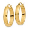 Black Bow Jewelry 4mm, 14k Yellow Gold Polished Round Hoop Earrings, 22mm (7/8 Inch) - 2 of 4
