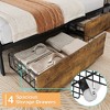 Full Size Platform Bed Frame with Ergonomic Upholstered Headboard, Metal Platform, Noise-Free, No Box Spring Required - 3 of 4
