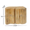 Christopher Knight Home Dextra Modern Patio Irregular Lightweight Concrete Split End Table - 3 of 4