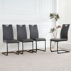 NicBex Modern Dining Chairs with Faux Leather Padded Seat,Armless Chairs with Chrome Metal Legs for Kitchen,Living Room - 2 of 4