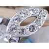 Anna-Kaci Women's Crystal Teardrop Pendant Necklace, Sparkling and Elegant Design with Adjustable Chain for Special Occasions - Apple - 3 of 4