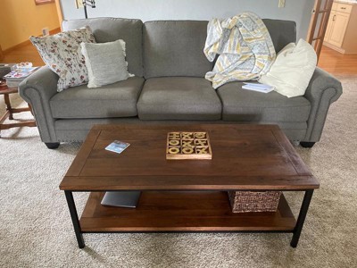 48 Rhonda Solid Mango Wood Coffee Table Dark Cognac Brown - Wyndenhall :  Target