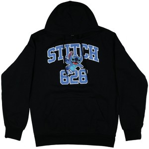 Seven Times Six Disney Lilo And Stitch Hoodie Mens 626 Long Sleeve Graphic Print Hoodie Black - 1 of 4