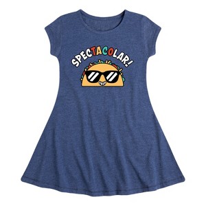 Girls' - Instant Message - Spectacolar Fit & Flair Cap Sleeve Dress - 1 of 4