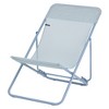 Lafuma Maxi Transat Colorblock Steel Mesh Ultra Compact Foldable Reclining Sling Deck Chair for Outdoor Camping and Backyard, Sky Blue (2 Pack) - 2 of 4