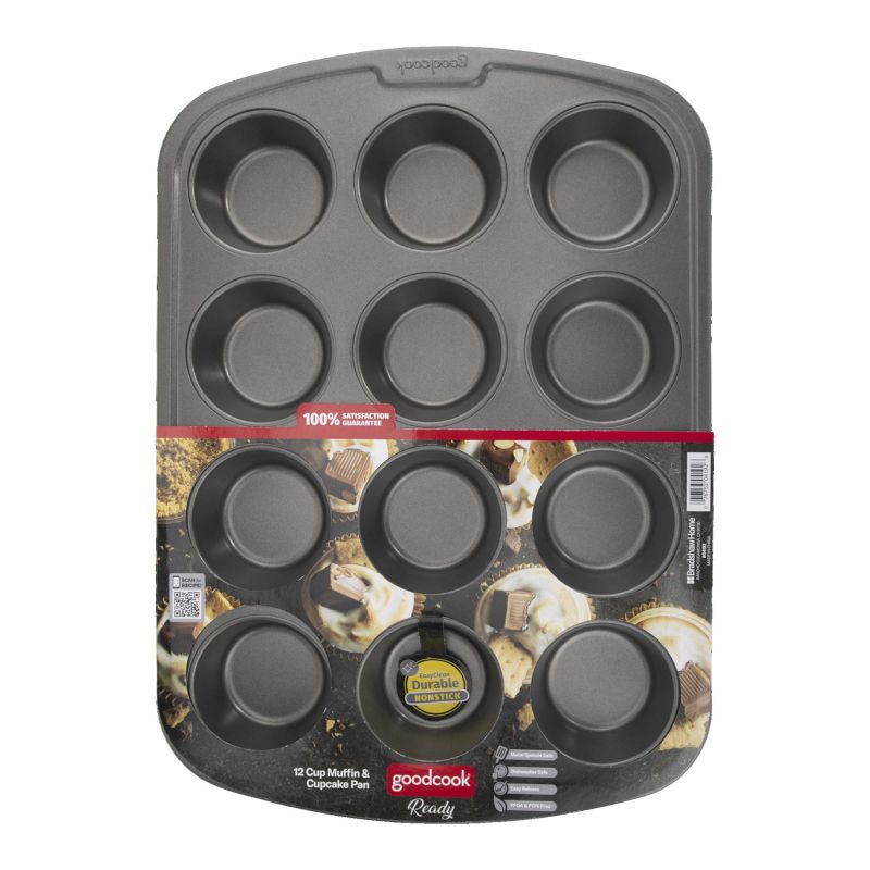 GoodCook Ready Nonstick 12 Cup Muffin Pan, 6 of 9