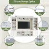Farmhouse Entertainment Center Wall Unit for 70" TV,4-Piece Media Console with Bookshelves & Adjustable Shelves,108"W-Baofuwish - 3 of 4