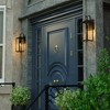 VAXCEL Clinton Steel 1 Light LED Compatible Matte Black Transitional Outdoor Wall Lantern Clear Glass - 4 of 4