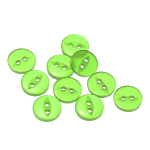 Unique Bargains Round Resin 2-Hole Fish Eye Craft Replacement Sewing Button 10 Pcs - 1 of 4