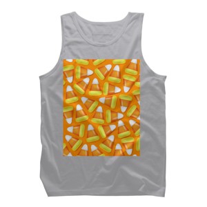 Men's Design By Humans Halloween Candy Corn By NewburyBoutique Tank Top - 1 of 4