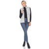 Women's Zip up High Pile Fleece Vest -White Mark - 4 of 4
