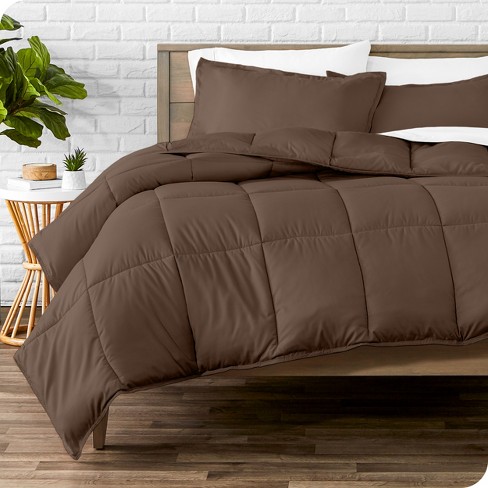 Bare Home 2-piece Goose Down Alternative Comforter Set In Cocoa