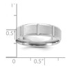 Black Bow Jewelry 6mm 14K White Gold Heavy, Light or Standard Grooved Comfort Fit Band - 4 of 4