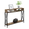 Tucson Deluxe Console Table with Shelf Weathered Barnwood/Black - Breighton Home: Entryway Foyer Sofa Table with Storage - 3 of 4