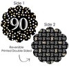 Big Dot of Happiness Adult 90th Birthday - Gold - Birthday Party Round Table Decorations - Paper Chargers - Place Setting For 12 - 3 of 4