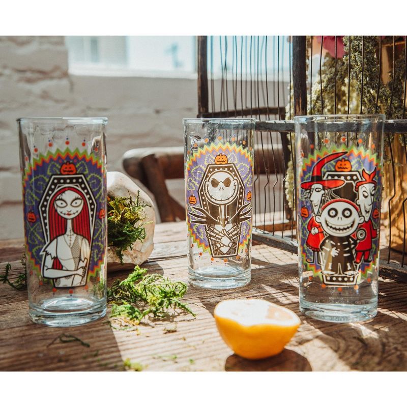 Silver Buffalo Disney The Nightmare Before Christmas Day of the Dead Tumbler Glasses | Set of 4, 4 of 9